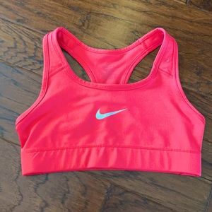 Like New Nike unpadded sports bra tangerine color size xs